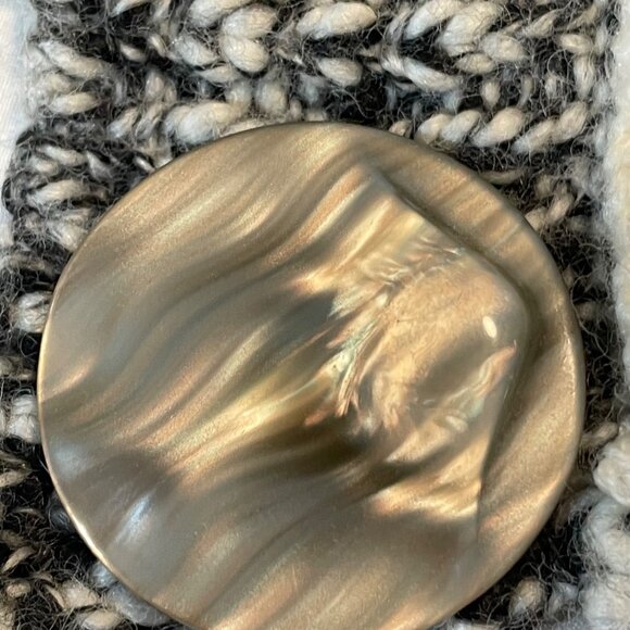 One Girl Who Cable Knit Cardigan Wool Sweater With Chunky Buttons & Ribbed - Picture 10 of 11